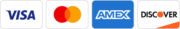Visa, Mastercard, Amex, Discover